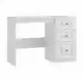Crystal Knob Single Dressing Table White or Cashmere